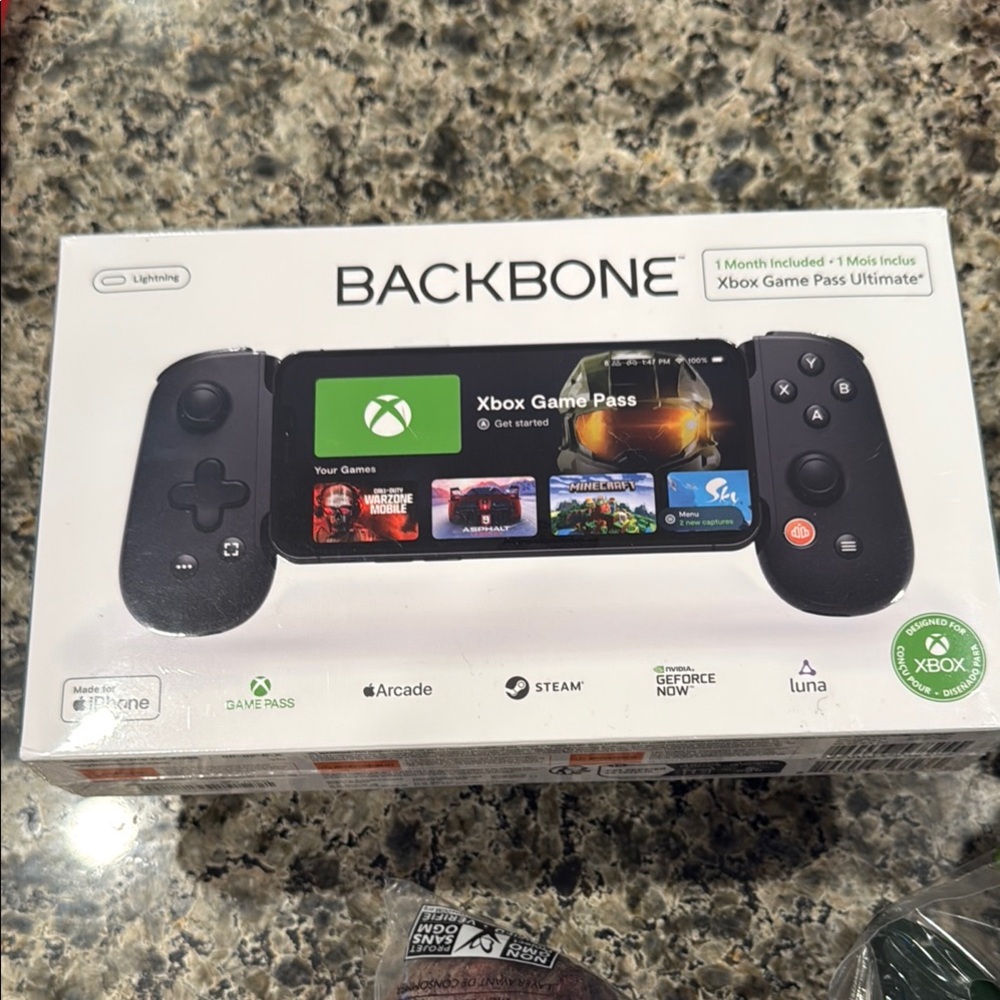 Black Backbone Handheld Console with iPhone  Compatibility